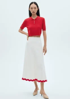 MANGO Topy|Koszulki*Krótka koszulka polo z dzianiny