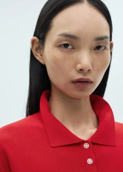 MANGO Topy|Koszulki*Krótka koszulka polo z dzianiny