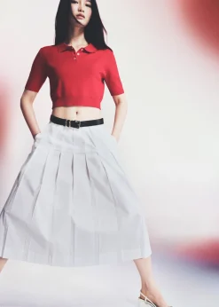 MANGO Topy|Koszulki*Krótka koszulka polo z dzianiny