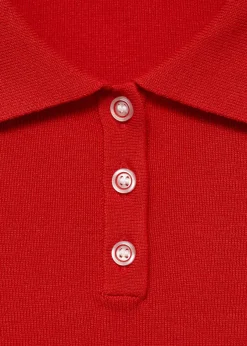 MANGO Topy|Koszulki*Krótka koszulka polo z dzianiny