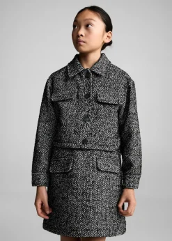 Dzieci MANGO Płaszcze I Kurtki*Krótka kurtka w jodełkę