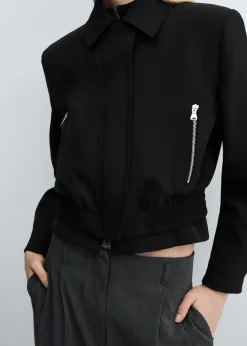 MANGO Kurtki*Krótka kurtka z poduszkami na ramionach