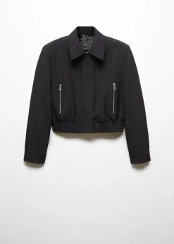 MANGO Kurtki*Krótka kurtka z poduszkami na ramionach