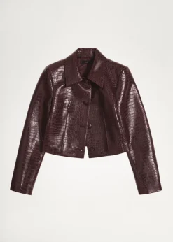 MANGO Kurtki*Krótka kurtka ze wzorem skóry krokodyla