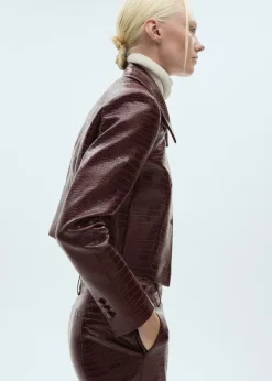 MANGO Kurtki*Krótka kurtka ze wzorem skóry krokodyla