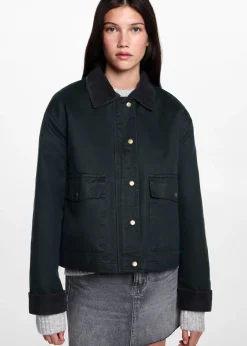 MANGO Płaszcze I Kurtki*Krótka parka z efektem woskowania