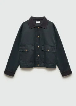 MANGO Płaszcze I Kurtki*Krótka parka z efektem woskowania