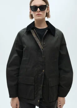 MANGO Kurtki*Krótka parka z efektem woskowania
