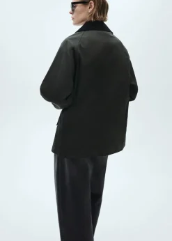 MANGO Kurtki*Krótka parka z efektem woskowania