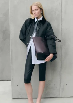 MANGO Kurtki*Krótka parka z efektem woskowania