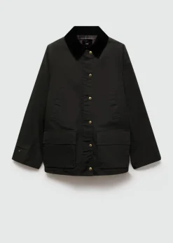 MANGO Kurtki*Krótka parka z efektem woskowania