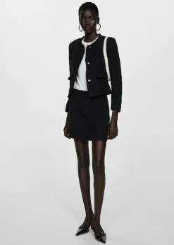 MANGO Spódnice*Krótka spódnica z tweedu