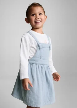 Dzieci MANGO Sukienki I Kombinezony|Szorty I Spódnice*Krótka sukienka bawełniana na szelkach