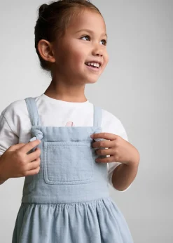 Dzieci MANGO Sukienki I Kombinezony|Szorty I Spódnice*Krótka sukienka bawełniana na szelkach