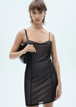 MANGO Sukienki I Kombinezony*Krótka sukienka bieliźniana z siateczkowej tkaniny