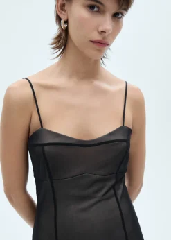 MANGO Sukienki I Kombinezony*Krótka sukienka bieliźniana z siateczkowej tkaniny