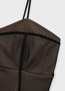 MANGO Sukienki I Kombinezony*Krótka sukienka bieliźniana z siateczkowej tkaniny