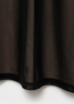 MANGO Sukienki I Kombinezony*Krótka sukienka bieliźniana z siateczkowej tkaniny