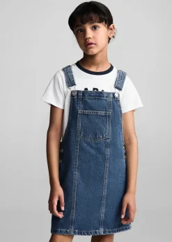 Dzieci MANGO Sukienki I Kombinezony*Krótka sukienka dżinsowa na szelkach