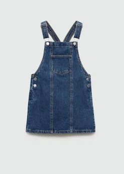 Dzieci MANGO Sukienki I Kombinezony*Krótka sukienka dżinsowa na szelkach