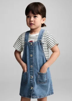 Dzieci MANGO Sukienki I Kombinezony|Szorty I Spódnice*Krótka sukienka dżinsowa na szelkach