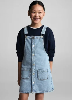 Dzieci MANGO Sukienki I Kombinezony*Krótka sukienka dżinsowa na szelkach