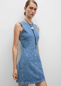 MANGO Sukienki I Kombinezony*Krótka sukienka jeansowa z przetarciami