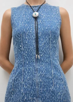 MANGO Sukienki I Kombinezony*Krótka sukienka jeansowa z przetarciami