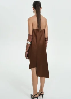 MANGO Sukienki I Kombinezony*Krótka sukienka satynowa bez ramiączek