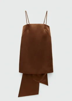 MANGO Sukienki I Kombinezony*Krótka sukienka satynowa bez ramiączek