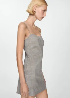 MANGO Sukienki I Kombinezony*Krótka sukienka w kratę