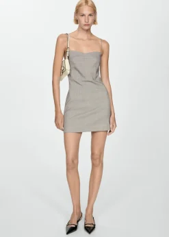 MANGO Sukienki I Kombinezony*Krótka sukienka w kratę