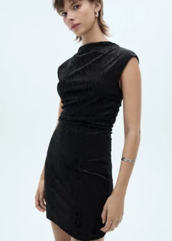 MANGO Sukienki I Kombinezony*Krótka sukienka z aksamitu w lamparcie cętki