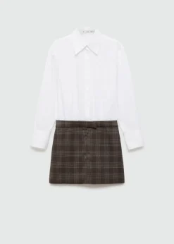 MANGO Sukienki I Kombinezony*Krótka sukienka z łączonych materiałów