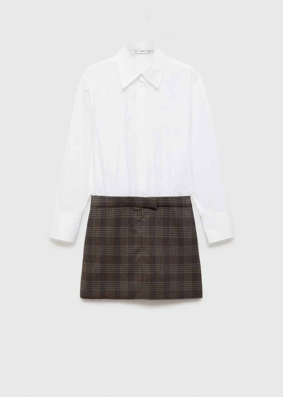 MANGO Sukienki I Kombinezony*Krótka sukienka z łączonych materiałów