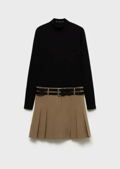 MANGO Sukienki I Kombinezony*Krótka sukienka z łączonych materiałów