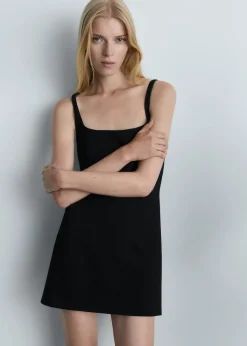 MANGO Sukienki I Kombinezony*Krótka sukienka z kwadratowym dekoltem