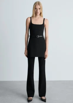 MANGO Sukienki I Kombinezony*Krótka sukienka z kwadratowym dekoltem