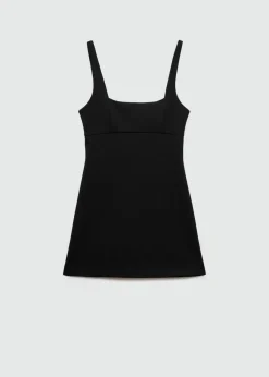 MANGO Sukienki I Kombinezony*Krótka sukienka z kwadratowym dekoltem