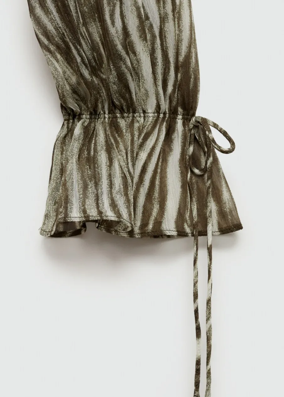 MANGO Sukienki I Kombinezony*Krótka sukienka z nadrukiem i falbankami