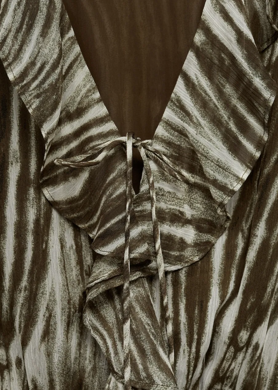 MANGO Sukienki I Kombinezony*Krótka sukienka z nadrukiem i falbankami