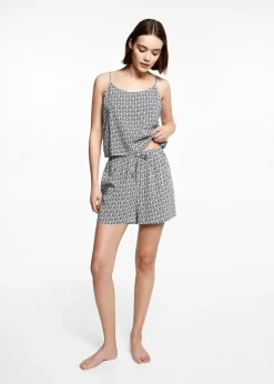 MANGO Piżamy*Krótka wzorzysta piżama