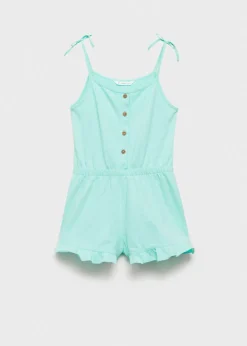 Dzieci MANGO Sukienki I Kombinezony*Krótki bawełniany kombinezon