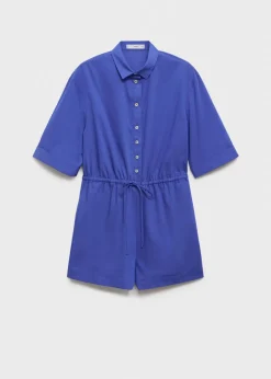 MANGO Sukienki I Kombinezony*Krótki bawełniany kombinezon