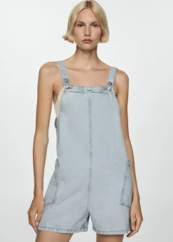 MANGO Sukienki I Kombinezony*Krótki kombinezon dżinsowy
