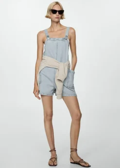 MANGO Sukienki I Kombinezony*Krótki kombinezon dżinsowy