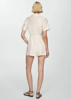 MANGO Sukienki I Kombinezony*Krótki kombinezon z rogowymi guzikami