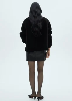 MANGO Płaszcze|Kurtki*Krótki płaszcz z imitacji futra