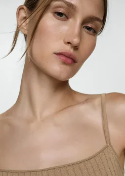 MANGO Piżamy|Piżamy*Krótki prążkowany top