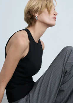 MANGO Topy*Krótki top na szerokich ramiączkach